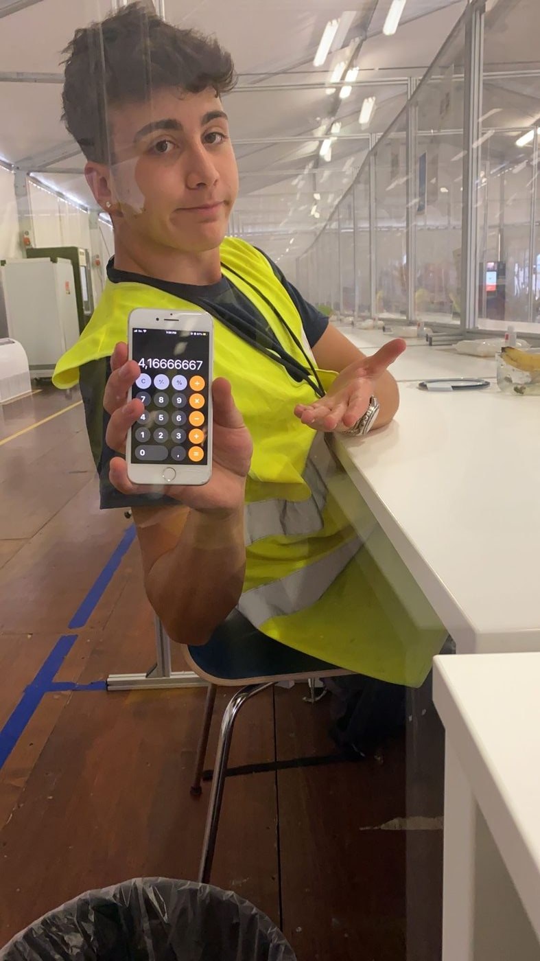 Mathias in pausa lavoro